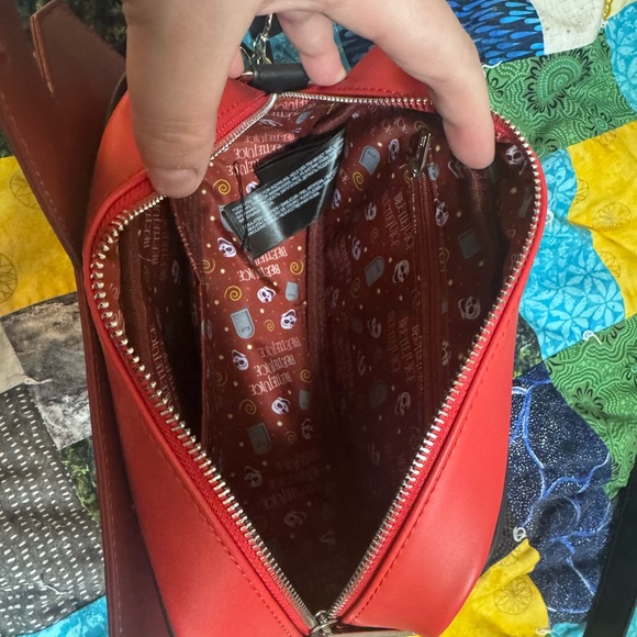 Loungefly Beetlejuice Marquee Red Arrow Crossbody Bag - Picture 2 of 6